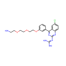 NCCOCCOCCOc1cccc(-c2nc(N=C(N)N)nc3ccc(Cl)cc23)c1 ZINC000218739047