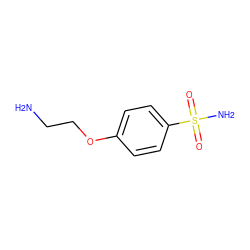 NCCOc1ccc(S(N)(=O)=O)cc1 ZINC000020267891