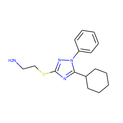 NCCSc1nc(C2CCCCC2)n(-c2ccccc2)n1 ZINC000003305593