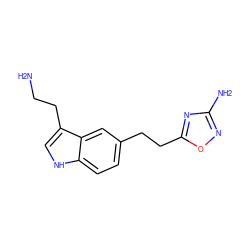 NCCc1c[nH]c2ccc(CCc3nc(N)no3)cc12 ZINC000000014702