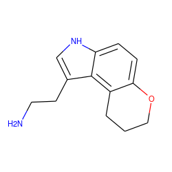 NCCc1c[nH]c2ccc3c(c12)CCCO3 ZINC000013527309