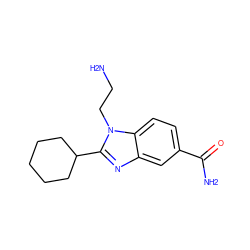 NCCn1c(C2CCCCC2)nc2cc(C(N)=O)ccc21 ZINC000473121560