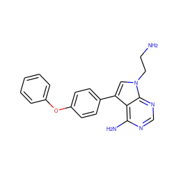 NCCn1cc(-c2ccc(Oc3ccccc3)cc2)c2c(N)ncnc21 ZINC000008582013