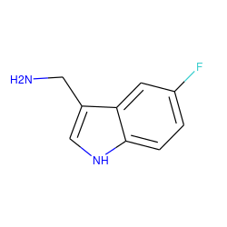 NCc1c[nH]c2ccc(F)cc12 ZINC000020269170