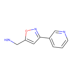 NCc1cc(-c2cccnc2)no1 ZINC000014949869