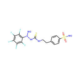 NN(NC(=S)NCCc1ccc(S(N)(=O)=O)cc1)c1c(F)c(F)c(F)c(F)c1F ZINC000028135820