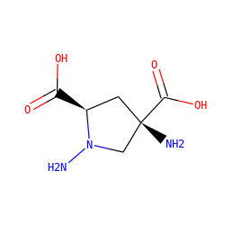 NN1C[C@@](N)(C(=O)O)C[C@@H]1C(=O)O ZINC000026578760