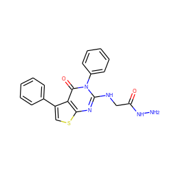 NNC(=O)CNc1nc2scc(-c3ccccc3)c2c(=O)n1-c1ccccc1 ZINC000028340501