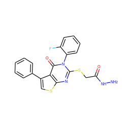 NNC(=O)CSc1nc2scc(-c3ccccc3)c2c(=O)n1-c1ccccc1F ZINC000028355222