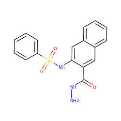 NNC(=O)c1cc2ccccc2cc1NS(=O)(=O)c1ccccc1 ZINC000000446308