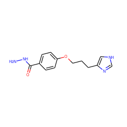 NNC(=O)c1ccc(OCCCc2c[nH]cn2)cc1 ZINC000013813087