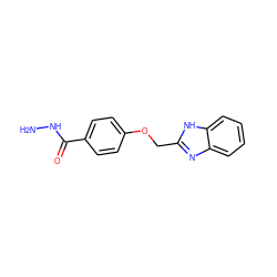 NNC(=O)c1ccc(OCc2nc3ccccc3[nH]2)cc1 ZINC000037868627