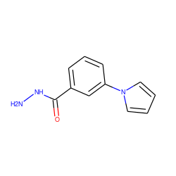 NNC(=O)c1cccc(-n2cccc2)c1 ZINC000027890051