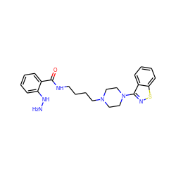 NNc1ccccc1C(=O)NCCCCN1CCN(c2nsc3ccccc23)CC1 ZINC000013747145