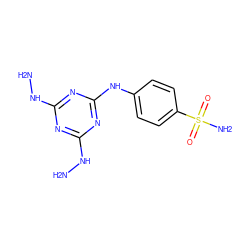 NNc1nc(NN)nc(Nc2ccc(S(N)(=O)=O)cc2)n1 ZINC000028470844