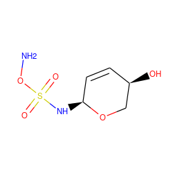 NOS(=O)(=O)N[C@H]1C=C[C@@H](O)CO1 ZINC000473086977