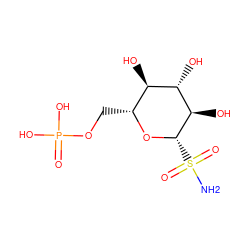 NS(=O)(=O)[C@@H]1O[C@H](COP(=O)(O)O)[C@@H](O)[C@H](O)[C@H]1O ZINC000473136367