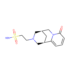 NS(=O)(=O)CCN1C[C@@H]2C[C@H](C1)c1cccc(=O)n1C2 ZINC000040420374