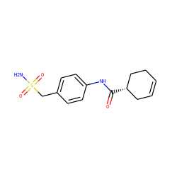 NS(=O)(=O)Cc1ccc(NC(=O)[C@H]2CC=CCC2)cc1 ZINC000012770371