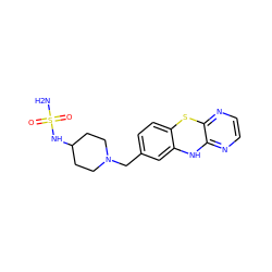 NS(=O)(=O)NC1CCN(Cc2ccc3c(c2)Nc2nccnc2S3)CC1 ZINC000136352014