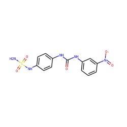 NS(=O)(=O)Nc1ccc(NC(=O)Nc2cccc([N+](=O)[O-])c2)cc1 ZINC000095590188