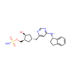 NS(=O)(=O)OC[C@@H]1C[C@@H](Cc2cc(N[C@H]3CCc4ccccc43)ncn2)C[C@@H]1O ZINC000114582984