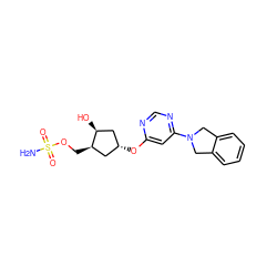 NS(=O)(=O)OC[C@@H]1C[C@@H](Oc2cc(N3Cc4ccccc4C3)ncn2)C[C@@H]1O ZINC000114583838