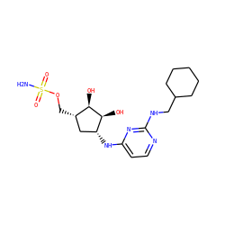 NS(=O)(=O)OC[C@H]1C[C@@H](Nc2ccnc(NCC3CCCCC3)n2)[C@H](O)[C@@H]1O ZINC000114583480