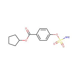 NS(=O)(=O)Oc1ccc(C(=O)OC2CCCC2)cc1 ZINC000013589226