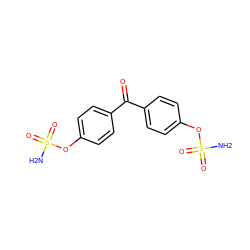 NS(=O)(=O)Oc1ccc(C(=O)c2ccc(OS(N)(=O)=O)cc2)cc1 ZINC000013444983