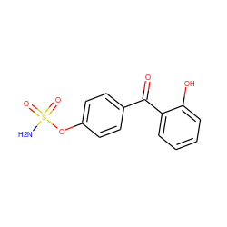 NS(=O)(=O)Oc1ccc(C(=O)c2ccccc2O)cc1 ZINC000013444960