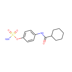 NS(=O)(=O)Oc1ccc(NC(=O)C2CCCCC2)cc1 ZINC000653847476