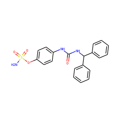 NS(=O)(=O)Oc1ccc(NC(=O)NC(c2ccccc2)c2ccccc2)cc1 ZINC000084668445