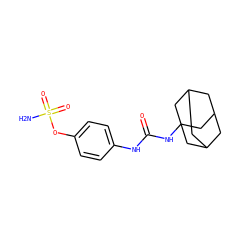 NS(=O)(=O)Oc1ccc(NC(=O)NC23CC4CC(CC(C4)C2)C3)cc1 ZINC000084655151