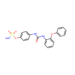 NS(=O)(=O)Oc1ccc(NC(=O)Nc2ccccc2Oc2ccccc2)cc1 ZINC000084652984