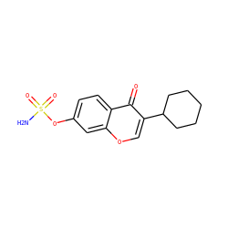 NS(=O)(=O)Oc1ccc2c(=O)c(C3CCCCC3)coc2c1 ZINC000013491337