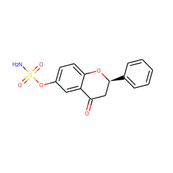 NS(=O)(=O)Oc1ccc2c(c1)C(=O)C[C@H](c1ccccc1)O2 ZINC000013491342