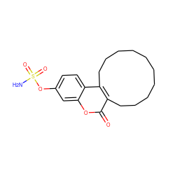 NS(=O)(=O)Oc1ccc2c3c(c(=O)oc2c1)CCCCCCCCCC3 ZINC000473136351