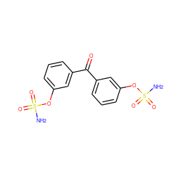 NS(=O)(=O)Oc1cccc(C(=O)c2cccc(OS(N)(=O)=O)c2)c1 ZINC000013444975