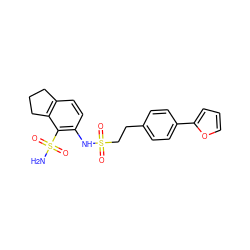 NS(=O)(=O)c1c(NS(=O)(=O)CCc2ccc(-c3ccco3)cc2)ccc2c1CCC2 ZINC000147176823