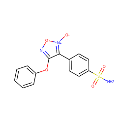 NS(=O)(=O)c1ccc(-c2c(Oc3ccccc3)no[n+]2[O-])cc1 ZINC000299840013