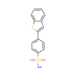 NS(=O)(=O)c1ccc(-c2cc3ccccc3s2)cc1 ZINC000653713000