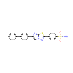 NS(=O)(=O)c1ccc(-c2nn3cc(-c4ccc(-c5ccccc5)cc4)nc3s2)cc1 ZINC001772649163