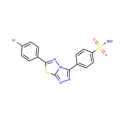 NS(=O)(=O)c1ccc(-c2nnc3sc(-c4ccc(Br)cc4)nn23)cc1 ZINC000103269651