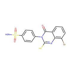 NS(=O)(=O)c1ccc(-n2c(S)nc3c(Br)cccc3c2=O)cc1 ZINC000653795242