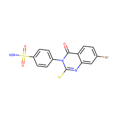 NS(=O)(=O)c1ccc(-n2c(S)nc3cc(Br)ccc3c2=O)cc1 ZINC000653792954