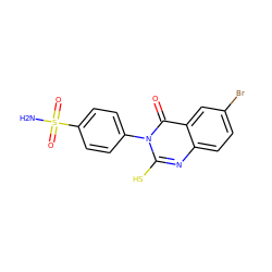 NS(=O)(=O)c1ccc(-n2c(S)nc3ccc(Br)cc3c2=O)cc1 ZINC000653794443