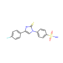 NS(=O)(=O)c1ccc(-n2cc(-c3ccc(F)cc3)[nH]c2=S)cc1 ZINC000169306771