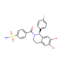 NS(=O)(=O)c1ccc(C(=O)N2CCc3cc(O)c(O)cc3[C@@H]2c2ccc(F)cc2)cc1 ZINC001772648824