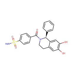 NS(=O)(=O)c1ccc(C(=O)N2CCc3cc(O)c(O)cc3[C@@H]2c2ccccc2)cc1 ZINC001772590736